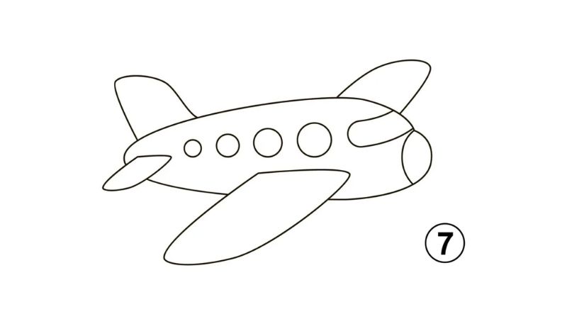 Trọn bộ mẫu tranh tô màu máy bay cho bé dễ tập tô